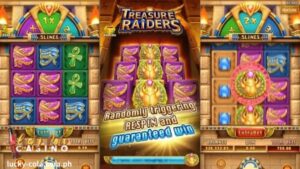 Ang Treasure Raiders Slot Game ay simpleng laruin, na may dalawang mode lang, Normal at Raise