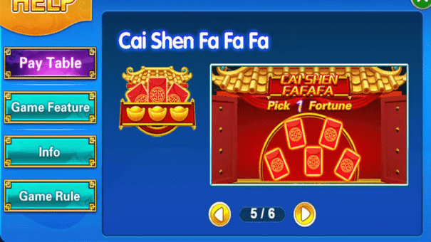 Cai Shen Fishing Paytable